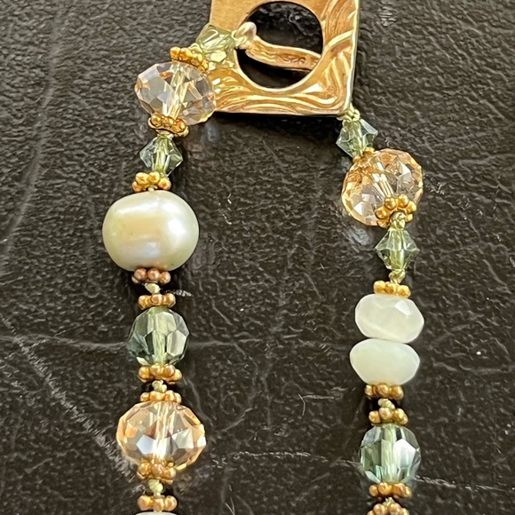 Sterling Silver glass beaded necklace set - Picture 3 of 8